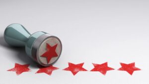a rubber star stamp